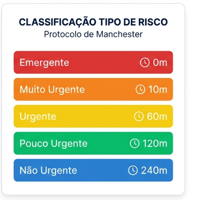 Classificação de risco por níveis de urgência
